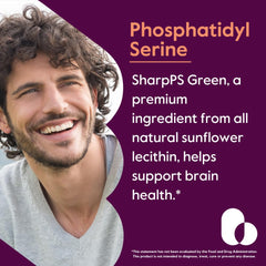 BestVITE PS 100 mg capsules close-up shows vegan, soy-free formula.