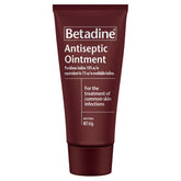 Betadine antiseptic ointment bottle of 65g for minor wound care.
