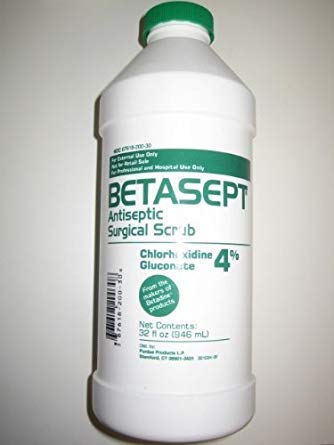 Betasept antiseptic surgical scrub 32 oz bottle for surgical prep