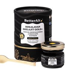 Better Alt Himalayan Shilajit Gold with Cordyceps bottle for energy and daily vitality support.