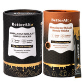Better Alt Pure Himalayan Shilajit Sticks 2-pack on shelf, highlighting natural ingredients for daily use.