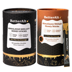 Better Alt Pure Himalayan Shilajit Sticks 2-pack on shelf, highlighting natural ingredients for daily use.