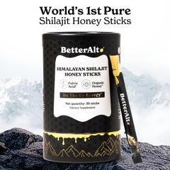 Better Alt Shilajit Sticks honey swirl highlights natural sweetness and easy consumption.