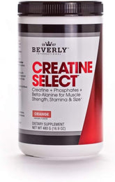 Beverly International Creatine Select Phosphates bottle showing trusted muscle support.