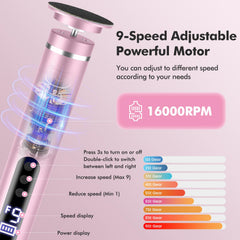 BevinMugford foot file LED display shows battery and mode