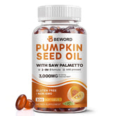 BEWORD pumpkin seed oil capsules bottle on white background for daily wellness
