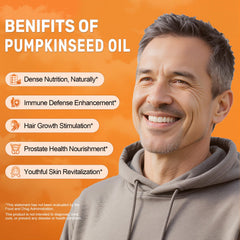 BEWORD Pumpkin Seed Oil softgels packaging label highlights ingredients and 100-day supply.