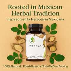 Wereke Root bottle front shows 1500 mg per serving for potency.
