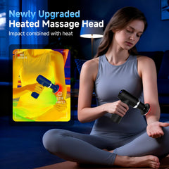 Beyn fascia gun with six heads targets different muscle groups for tailored relief