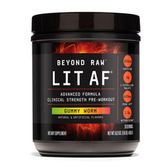 BEYOND RAW LIT AF packaging shown for convenient workout fueling