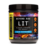 Beyond Raw LIT V2 bottle pouring pre-workout for quick servings