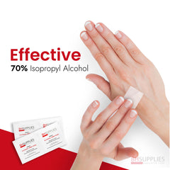 BH Supplies sterile, individually wrapped pad for hygiene on the go.