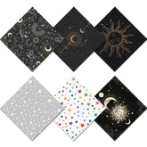 BHAHB 6 PCS glasses cleaning cloths with Sun Moon Star pattern for quick lens cleaning.