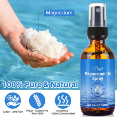 BHMSHY magnesium oil spray fast-absorption design applied to skin or feet