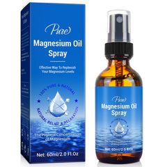 BHMSHY magnesium oil spray in a glass bottle for easy, on-the-go skin nourishment