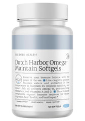 Big Bold Health Dutch Harbor Omega Maintain bottle pour shows easy dosing of omega-3s