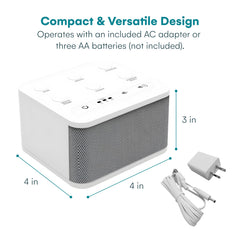 Big Red Rooster Sleep Sound Machine white noise to mask disturbances.