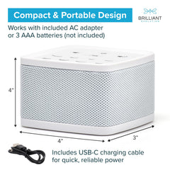 Big Red Rooster white noise machine with ocean sound for nighttime calm.