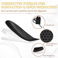 BIGGCOOL Corrective Insoles heel wedge view emphasizing stability and alignment.