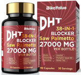 BIKAYALUE Saw Palmetto capsules close-up highlighting hair-supporting formula