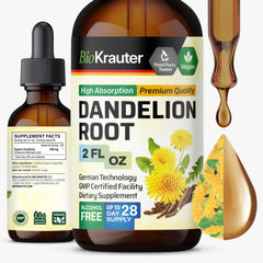 BIO KRAUTER Dandelion Root Extract bottle for daily liver support.