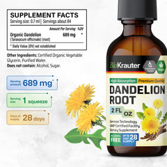 BIO KRAUTER dropper dispensing dandelion tincture.