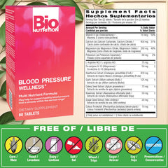 Close-up of Bio Nutrition Blood Pressure Wellness Tabs tablets for easy daily use.