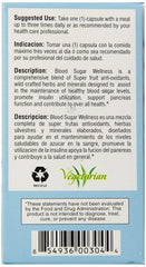 Bio Nutrition Blood Sugar Wellness bottle label close-up highlighting ingredients