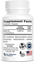 Bio-Tech Pharmacal D3 capsule closeup emphasizes dry, water-soluble formula.