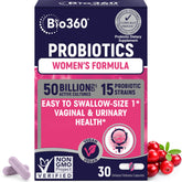 Bio360 Probiotics bottle with capsules for vaginal and digestive health support