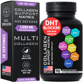 BIOACTIVE LABS Age Defense bottle pour highlighting a premium daily supplement for skin and hair.
