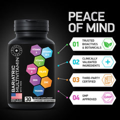 Bioactive Labs Bariatric Multivitamin capsules in a 30-pack for daily use.