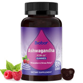 Biobor Ashwagandha Gummies bottle for daily wellness boost.