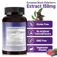 Biobor ElderCraft label focus highlights natural elderberry ingredients