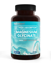 BioEmblem magnesium zinc bottle shows high absorption formula for daily support