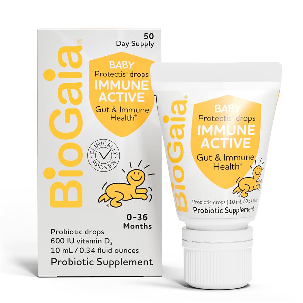 BioGaia Immune Active baby probiotic drops bottle for easy daily use and digestive support.