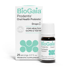 BioGaia Prodentis drops bottle pour enables easy daily dosing for oral care.