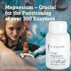 Product box of Biogena 7-Salt Magnesium Complex ready for daily wellbeing routine.