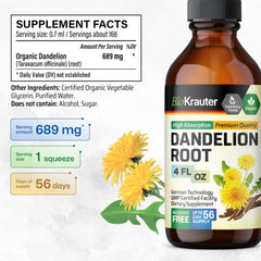 BIO KRAUTER Dandelion Root Extract ready to mix with water.