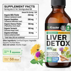 Milk thistle seed portion of BIO KRAUTER formula promotes plant-based liver support