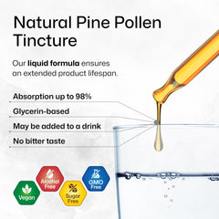 BIO KRAUTER Pine Pollen Tincture ingredients: water, glycerin, pine pollen