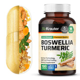 BIO KRAUTER turmeric-boswellia capsules bottle shows vegan wellness option