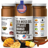 Biolore sea moss gel with shilajit mango pineapple in a 16 oz jar for natural energy