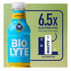 BIOLYTE bottle being poured into a glass for rapid hydration