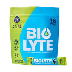 Biolyte Watermelon packets on the go for quick hydration.