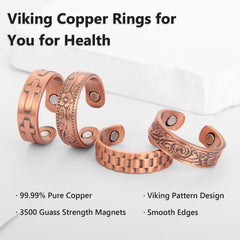 BioMag adjustable copper ring open design demonstrates easy home resizing.