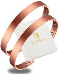 BioMag copper bracelet for women close-up, highlighting premium shine and skin-friendly finish.