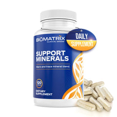 BioMatrix mineral supplement bottle with capsules for daily energy and vitality
