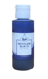 Biopharm Methylene Blue 1 Percent USP bottle with dropper for precise dosing.