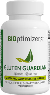 BIOptimizers Gluten Guardian 3.0 bottle front for gluten digestion support